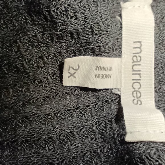 MAURICES Open Front Ribbed Cardigan 2X Gray Polyester Spandex Fall - Picture 3 of 4